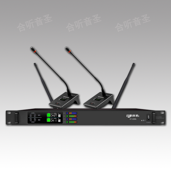 一拖二无线会议麦克风（高端长杆）